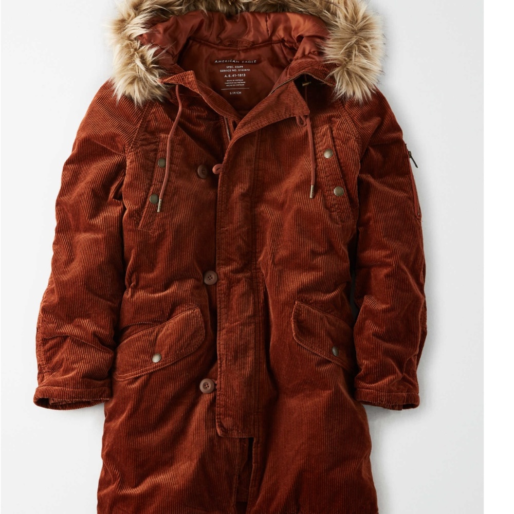 American Eagle CORDUROY PARKA New W/Tags